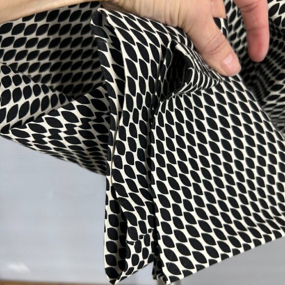 Banana Republic Hampton Black White Geometric Print Crop Ankle Trouser Pant Sz 4 - Picture 7 of 14